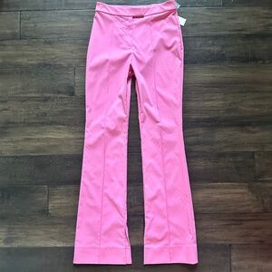 JOHNATHON SIMKAI Pleat Front Split Hem Pink Pants Sz 2 NWT $358!!